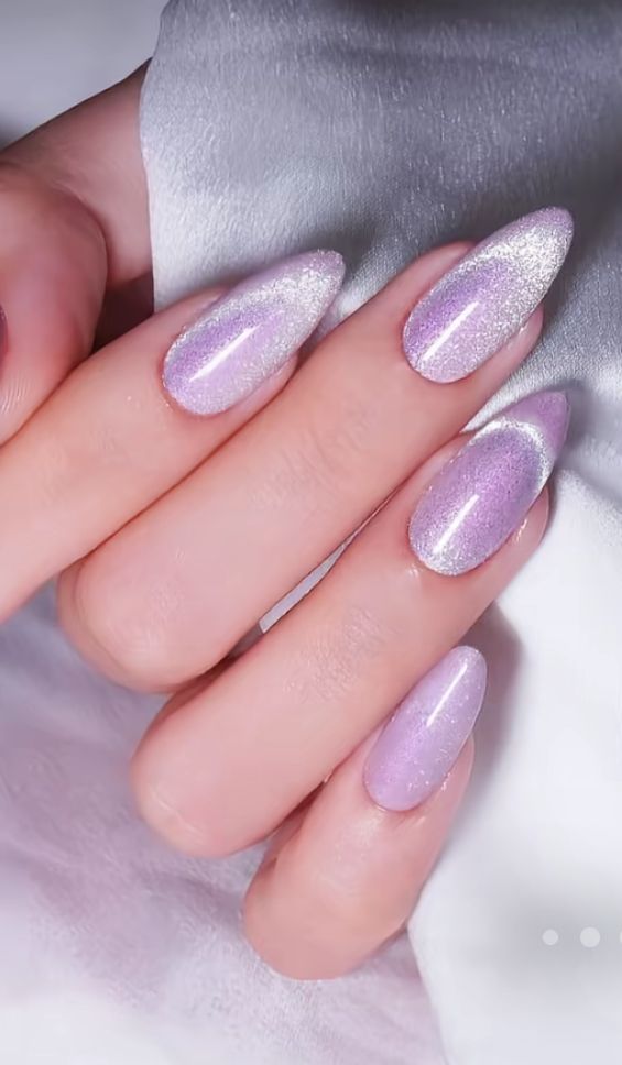 Violet Glow Manicure